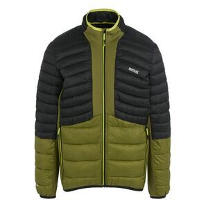 Regatta Mens Leedre Colour Block Hybrid Jacket / Nephrite Green/Black